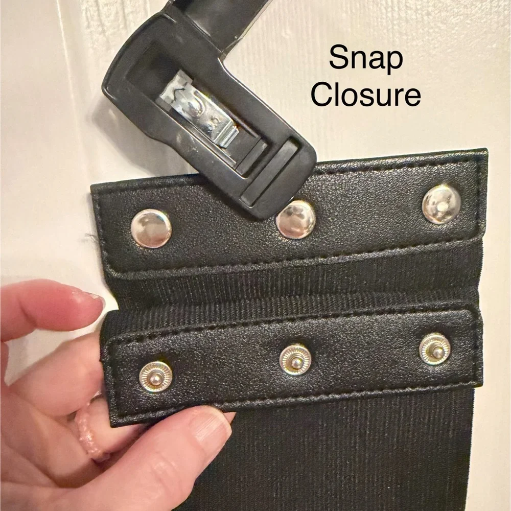 Black Lace-Up Wide Waist Belt for Women